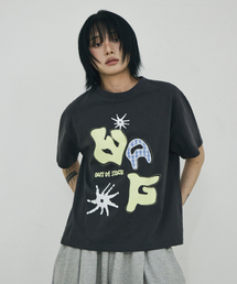SCALLYWAG | [リュジョンラン × スケリーワック] WAGアップリケクロップTシャツ[チャコール](Tシャツ/カットソー)