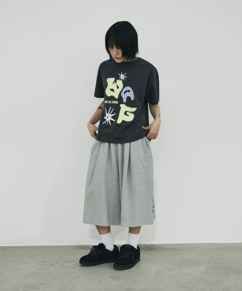 SCALLYWAG（スカリーワグ）の「[リュジョンラン × スケリーワック] WAGアップリケクロップTシャツ[チャコール]（Tシャツ/カットソー・レディース・その他・MEDIUM/LARGE/SMALL）」の6枚目の写真