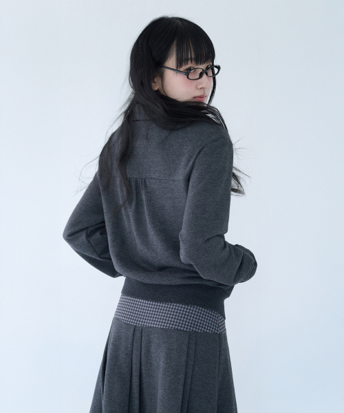 MIRECO(ミレコ)の「MINI CHECK SWEAT JK CHARCOAL(その他アウター・レディース・その他・FREE)」の3枚目の写真