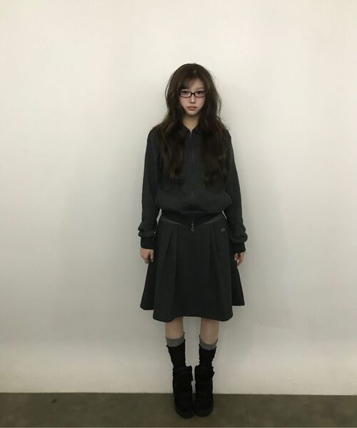 MIRECO(ミレコ)の「MINI CHECK SWEAT JK CHARCOAL(その他アウター・レディース・その他・FREE)」の7枚目の写真