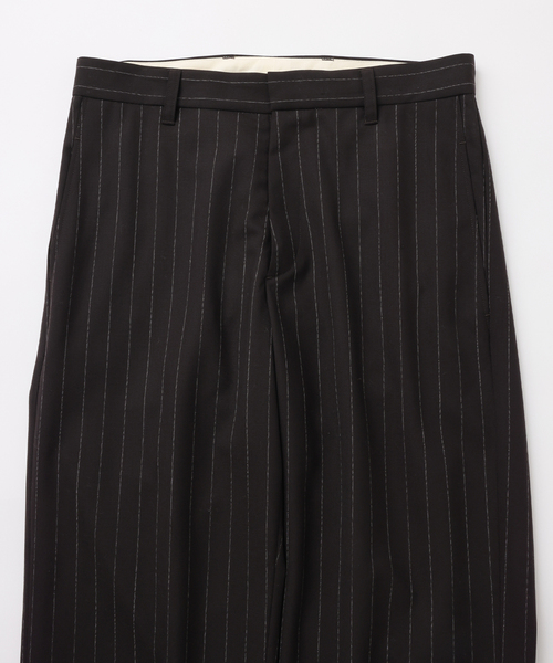UNFOLLOW（アンフォロー）の「【FOLL / フォル】old stripe wool light slacks（スラックス・メンズ・ブラウン・1/2/3）」の2枚目の写真