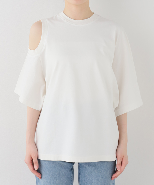 Deuxieme Classe(ドゥーズィエムクラス)の「【AGOLDE / エーゴールドイー】 SHOULDER CUT OUT TEE(Tシャツ/カットソー・レディース・ホワイト・FREE)」の10枚目の写真