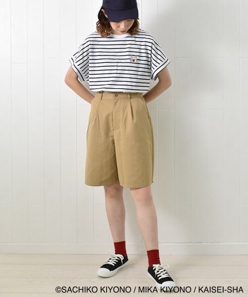 Bleu Bleuet(ブルーブルーエ)の「ノンタンボーダー刺繍Tシャツ(Tシャツ/カットソー・レディース・ネイビー/サーモンピンク・FREE)」の15枚目の写真