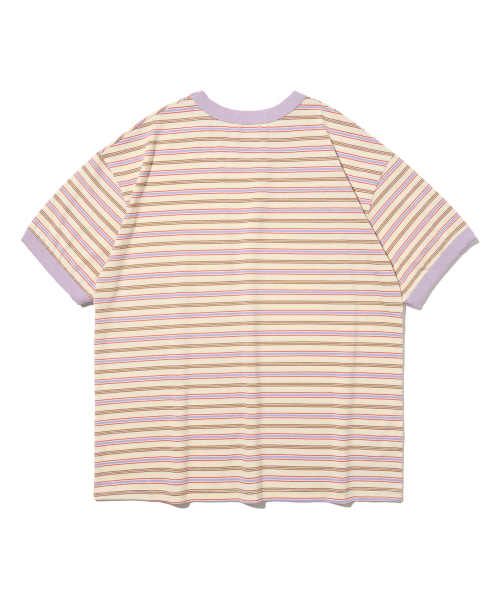 TAILOR STUDIO(テーラースタジオ)の「ソフトキャンパスダンガリー半袖Tシャツ(アイボリー/パープル)(Tシャツ/カットソー・レディース・その他・FREE)」の2枚目の写真
