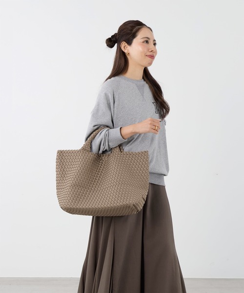 NAGHEDI(ナゲディ)の「【NAGHEDI】トートバッグ-St Barths Medium Tote(トートバッグ・レディース・ダークブラウン/ベージュ・M)」の8枚目の写真