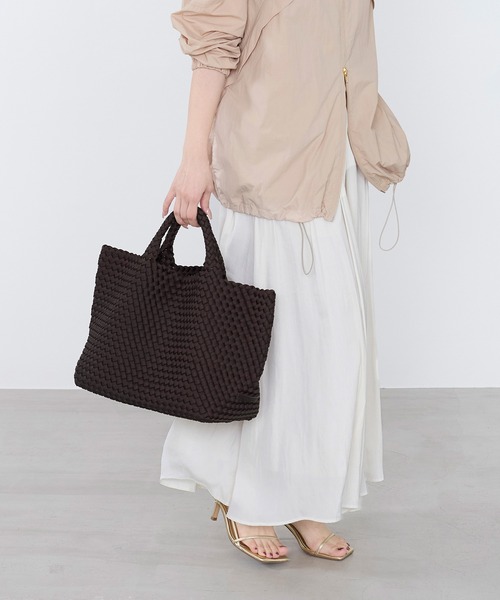 NAGHEDI(ナゲディ)の「【NAGHEDI】トートバッグ-St Barths Medium Tote(トートバッグ・レディース・ダークブラウン/ベージュ・M)」の19枚目の写真