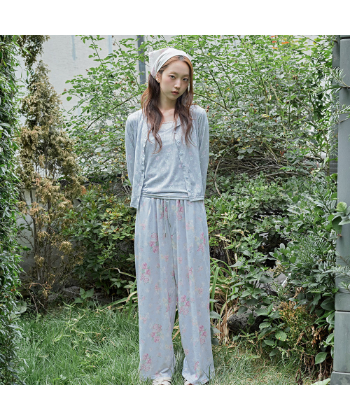MUSEMOOD(ミューズムード)の「ローズレター ワイドパンツ (バンディングパンツ)(スウェットパンツ・レディース・その他・ONE SIZE)」の2枚目の写真