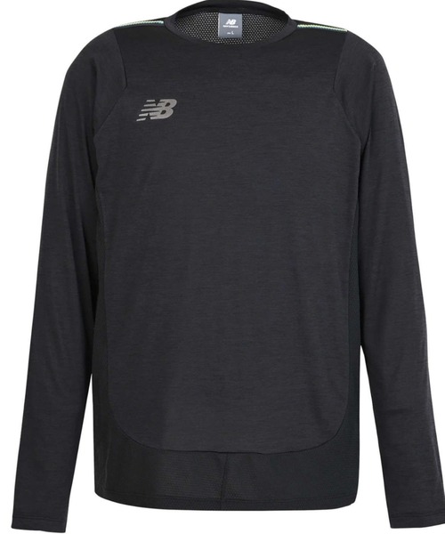 NEW BALANCE(ニューバランス)の「ニューバランス New Balance 杢 接触冷感ロングスリーブシャツ(Tシャツ/カットソー・メンズ・ブラック・LL/M/L)」の1枚目の写真