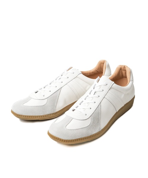 GERMAN TRAINER(ジャーマントレーナー)の「【RE】【GERMAN TRAINER】ジャーマントレーナー/レザースニーカー(スニーカー・メンズ・ホワイト/ブラック・42/41/40/44/43)」の2枚目の写真