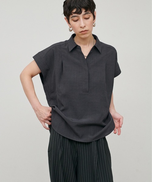 LARUTA(ラルータ)の「【LARUTA】接触冷感シャツパンツセット(シャツ/ブラウス・レディース・ライトグレー/ダークブラウン/グレー・MEDIUM)」の19枚目の写真
