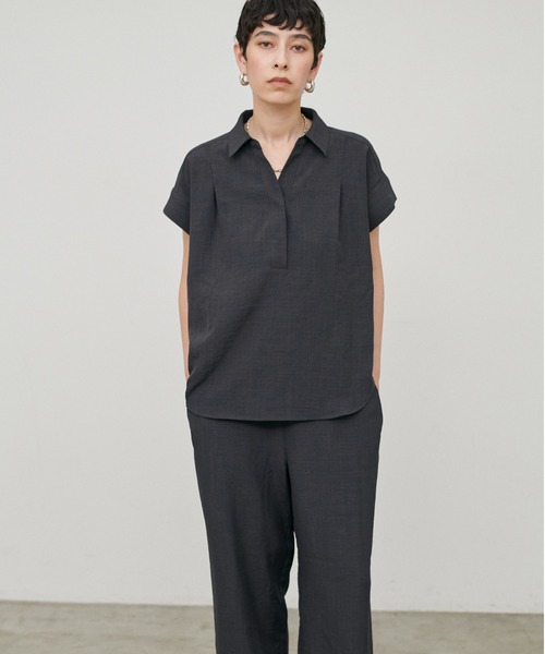 LARUTA(ラルータ)の「【LARUTA】接触冷感シャツパンツセット(シャツ/ブラウス・レディース・ライトグレー/ダークブラウン/グレー・MEDIUM)」の14枚目の写真