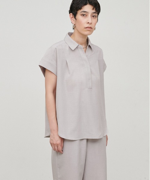 LARUTA(ラルータ)の「【LARUTA】接触冷感シャツパンツセット(シャツ/ブラウス・レディース・ライトグレー/ダークブラウン/グレー・MEDIUM)」の10枚目の写真