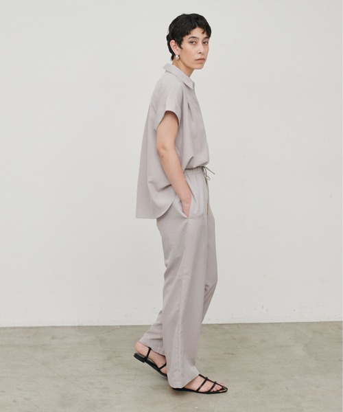 LARUTA(ラルータ)の「【LARUTA】接触冷感シャツパンツセット(シャツ/ブラウス・レディース・ライトグレー/ダークブラウン/グレー・MEDIUM)」の7枚目の写真