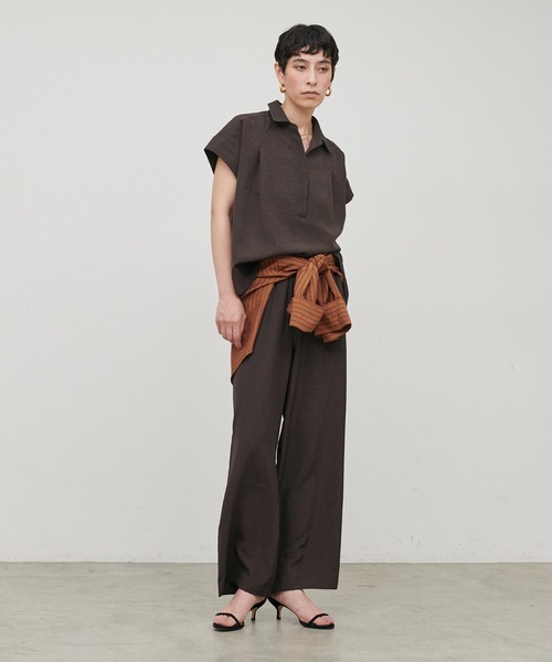 LARUTA(ラルータ)の「【LARUTA】接触冷感シャツパンツセット(シャツ/ブラウス・レディース・ライトグレー/ダークブラウン/グレー・MEDIUM)」の22枚目の写真