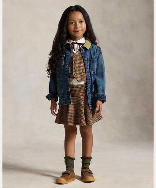 POLO RALPH LAUREN CHILDRENSWEAR(ポロ ラルフ ローレン チルドレンズウェア)の「チェック ダブルニット スコート(その他パンツ・キッズ・ブラウン・4/6/3)」の1枚目の写真
