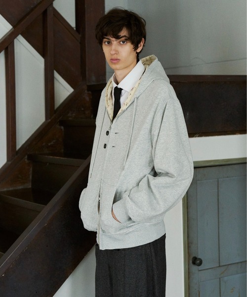 CAMPHOR WOOD（カンファーウッド）の「REVERSIBLE FLOWER THERMAL HOODIE / リバーシブルフラワーサーマルフーディー（パーカー・メンズ・ネイビー/グレー・SMALL/MEDIUM/LARGE）」の14枚目の写真