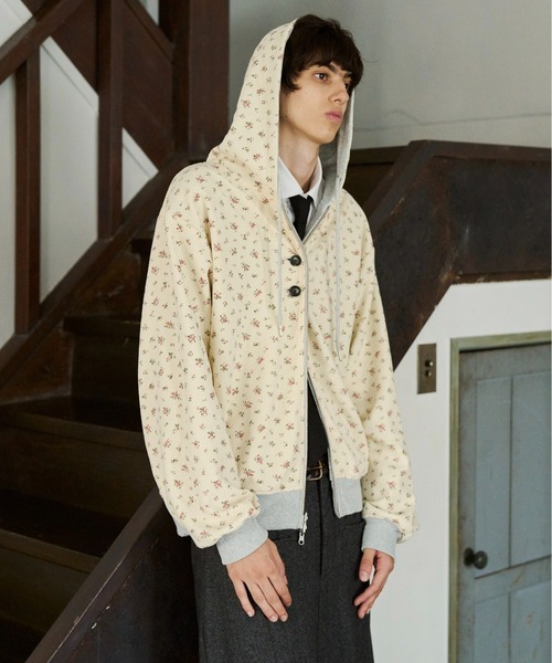 CAMPHOR WOOD（カンファーウッド）の「REVERSIBLE FLOWER THERMAL HOODIE / リバーシブルフラワーサーマルフーディー（パーカー・メンズ・ネイビー/グレー・SMALL/MEDIUM/LARGE）」の19枚目の写真
