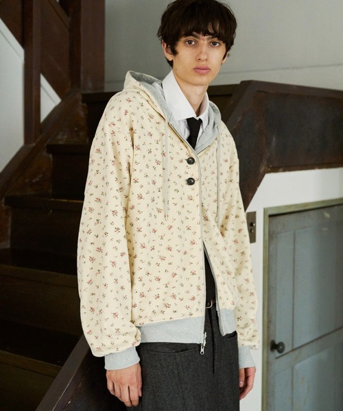CAMPHOR WOOD（カンファーウッド）の「REVERSIBLE FLOWER THERMAL HOODIE / リバーシブルフラワーサーマルフーディー（パーカー・メンズ・ネイビー/グレー・SMALL/MEDIUM/LARGE）」の20枚目の写真