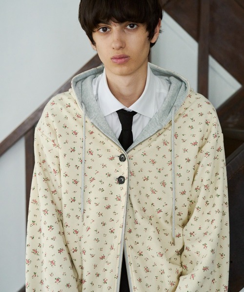 CAMPHOR WOOD（カンファーウッド）の「REVERSIBLE FLOWER THERMAL HOODIE / リバーシブルフラワーサーマルフーディー（パーカー・メンズ・ネイビー/グレー・SMALL/MEDIUM/LARGE）」の21枚目の写真