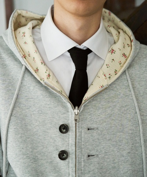 CAMPHOR WOOD（カンファーウッド）の「REVERSIBLE FLOWER THERMAL HOODIE / リバーシブルフラワーサーマルフーディー（パーカー・メンズ・ネイビー/グレー・SMALL/MEDIUM/LARGE）」の17枚目の写真