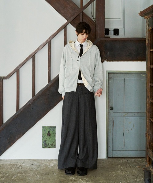 CAMPHOR WOOD（カンファーウッド）の「REVERSIBLE FLOWER THERMAL HOODIE / リバーシブルフラワーサーマルフーディー（パーカー・メンズ・ネイビー/グレー・SMALL/MEDIUM/LARGE）」の16枚目の写真