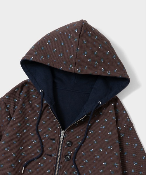 CAMPHOR WOOD（カンファーウッド）の「REVERSIBLE FLOWER THERMAL HOODIE / リバーシブルフラワーサーマルフーディー（パーカー・メンズ・ネイビー/グレー・SMALL/MEDIUM/LARGE）」の10枚目の写真