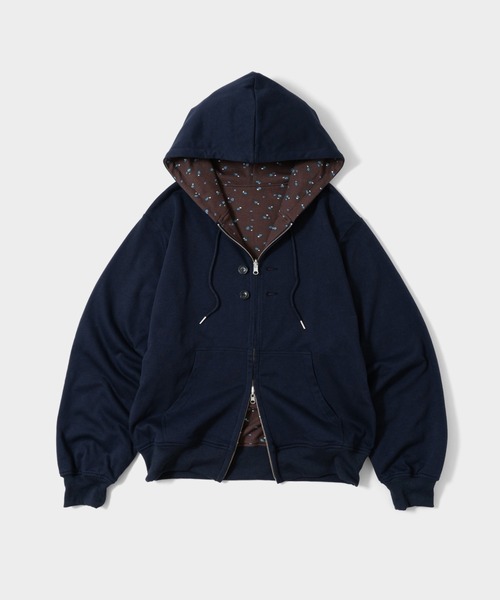 CAMPHOR WOOD（カンファーウッド）の「REVERSIBLE FLOWER THERMAL HOODIE / リバーシブルフラワーサーマルフーディー（パーカー・メンズ・ネイビー/グレー・SMALL/MEDIUM/LARGE）」の7枚目の写真