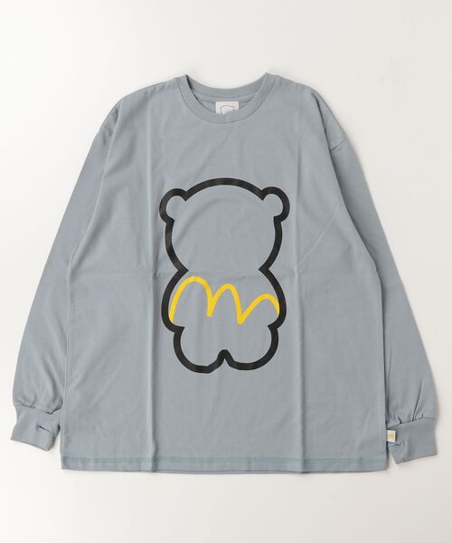 こども ビームス（コドモビームス）の「MN*fg イラスト LS2（Tシャツ/カットソー・キッズ・グレー/ホワイト・2(145㎝)）」の2枚目の写真