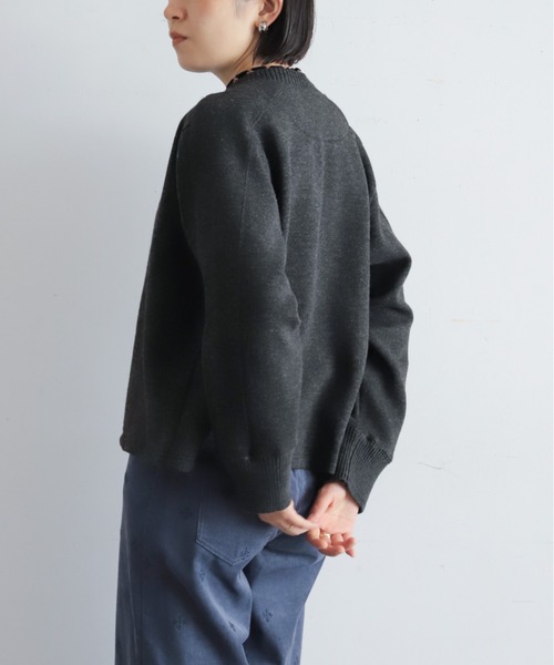 NOMBRE IMPAIR（ノンブルアンペール）の「【予約】ダブルフェイスカット　リブ付ショートジャケット（テーラードジャケット・レディース・グレー/チャコールグレー・FREE）」の16枚目の写真