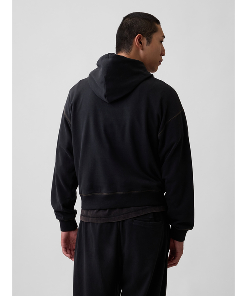 GAP(ギャップ)の「ヴィンテージソフト フレンチテリー オーバーサイズ GAPロゴパーカー(スウェット・メンズ・ブルー系その他2/グレー/ネイビー/グリーン/レッド・XL/L/M/S/XS)」の11枚目の写真