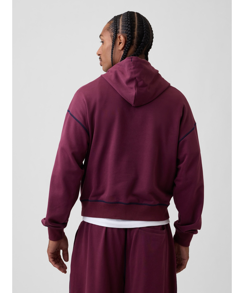 GAP(ギャップ)の「ヴィンテージソフト フレンチテリー オーバーサイズ GAPロゴパーカー(スウェット・メンズ・ブルー系その他2/グレー/ネイビー/グリーン/レッド・XL/L/M/S/XS)」の12枚目の写真