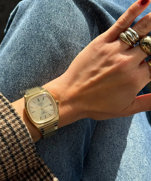 TIMEX(タイメックス)の「TIMEX E-Line Automatic tx-tw2y07200(アナログ腕時計・レディース・ゴールド・FREE)」の3枚目の写真