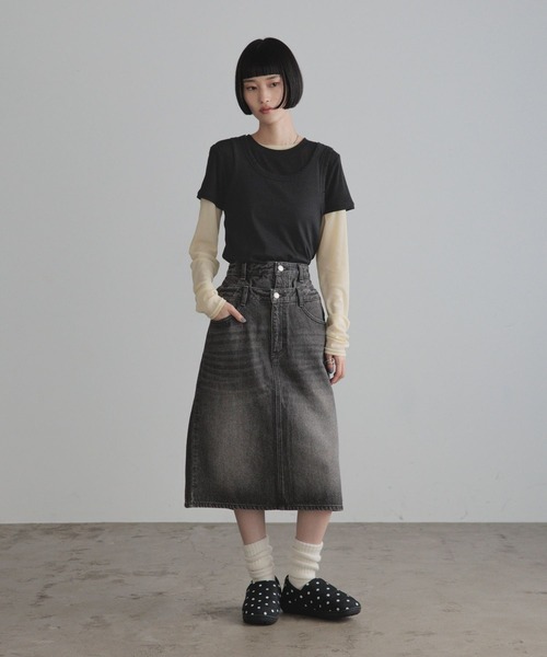 LOWRYS FARM(ローリーズファーム)の「CONE/Wウエストミディスカート 1047092(スカート・レディース・ブラック/ブルー・MEDIUM/LARGE)」の10枚目の写真