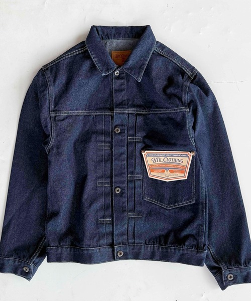 ARCADE(アーケード)の「大戦モデル 革パッチ デニムジャケット Gジャン UTIL CLOTHING(デニムジャケット・メンズ・インディゴブルー・38/46/44/42/40)」の1枚目の写真