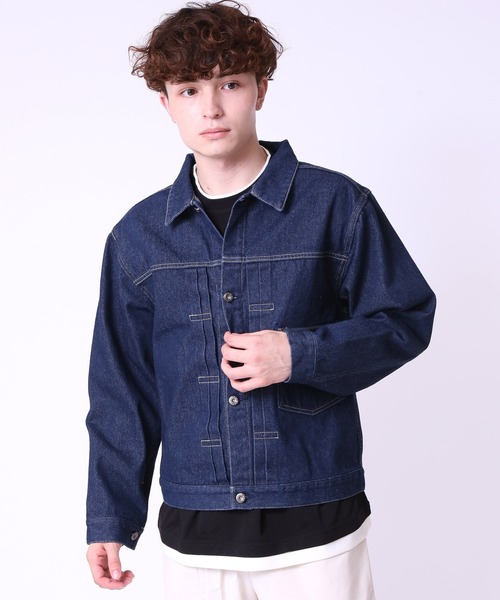ARCADE(アーケード)の「大戦モデル 革パッチ デニムジャケット Gジャン UTIL CLOTHING(デニムジャケット・メンズ・インディゴブルー・38/46/44/42/40)」の4枚目の写真