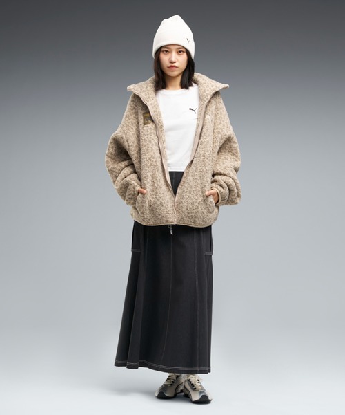 PUMA(プーマ)の「PUMA プーマ ウィメンズ ESS エレベーテッド デニム ライク ニット スカート(スカート・レディース・ネイビー/ブラック・LARGE/SMALL/MEDIUM/X-LARGE)」の1枚目の写真