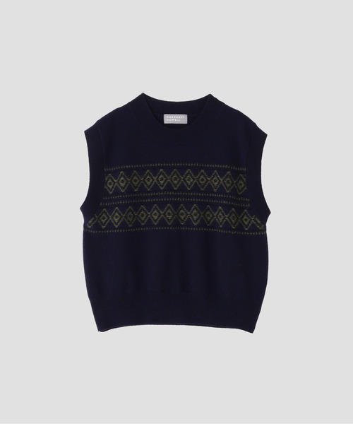 MARGARET HOWELL(マーガレットハウエル)の「WOOL ALPACA FAIRISLE(ニット/セーター・レディース・ネイビー/チャコール・2)」の9枚目の写真