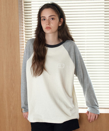 ロングラグランTシャツ_チャコール