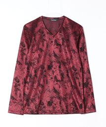 TORNADO MART（トルネードマート）の「TORNADO MART∴バーニングフラワー長袖Ｖネック（Tシャツ/カットソー）」