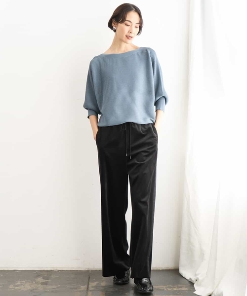 MICHEL KLEIN（ミッシェル・クラン）の「［定番人気］ホールガーメント(R)ドルマンスリーブニット（ニット/セーター・レディース・パープル/オレンジ/ブルー/ブラウン・38）」の10枚目の写真