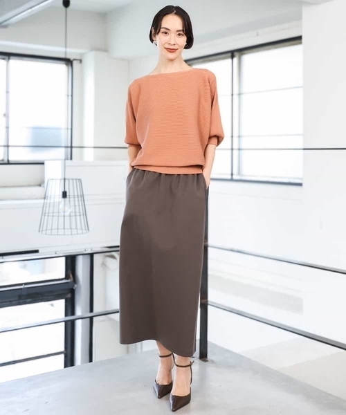 MICHEL KLEIN（ミッシェル・クラン）の「［定番人気］ホールガーメント(R)ドルマンスリーブニット（ニット/セーター・レディース・パープル/オレンジ/ブルー/ブラウン・38）」の17枚目の写真