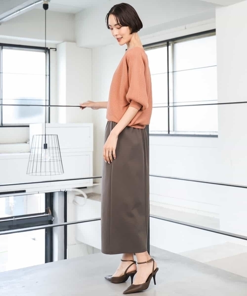 MICHEL KLEIN（ミッシェル・クラン）の「［定番人気］ホールガーメント(R)ドルマンスリーブニット（ニット/セーター・レディース・パープル/オレンジ/ブルー/ブラウン・38）」の18枚目の写真
