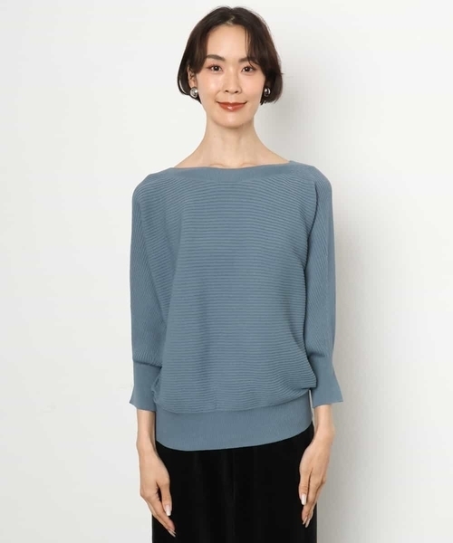 MICHEL KLEIN（ミッシェル・クラン）の「［定番人気］ホールガーメント(R)ドルマンスリーブニット（ニット/セーター・レディース・パープル/オレンジ/ブルー/ブラウン・38）」の6枚目の写真
