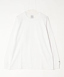 【JEMORGAN/ジェーイーモーガン】 16/-OE天竺 クルーネック ロングスリーブTシャツ / ワンポイントワッペン