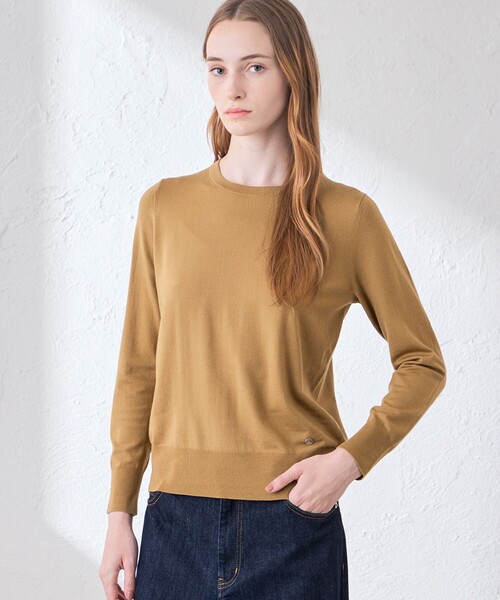 MACKINTOSH LONDON(マッキントッシュ ロンドン)の「【WEB・一部店舗限定】リアプレーンニットクルーネックプルオーバー(ニット/セーター・レディース・ブラウン系その他2/ブルー系その他2/グレー系その他/ブラック・38)」の3枚目の写真