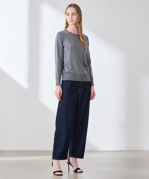MACKINTOSH LONDON(マッキントッシュ ロンドン)の「【WEB・一部店舗限定】リアプレーンニットクルーネックプルオーバー(ニット/セーター・レディース・ブラウン系その他2/ブルー系その他2/グレー系その他/ブラック・38)」の18枚目の写真
