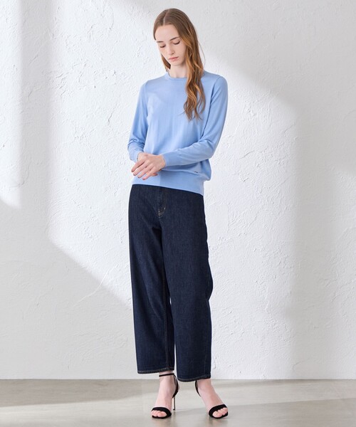 MACKINTOSH LONDON(マッキントッシュ ロンドン)の「【WEB・一部店舗限定】リアプレーンニットクルーネックプルオーバー(ニット/セーター・レディース・ブラウン系その他2/ブルー系その他2/グレー系その他/ブラック・38)」の13枚目の写真
