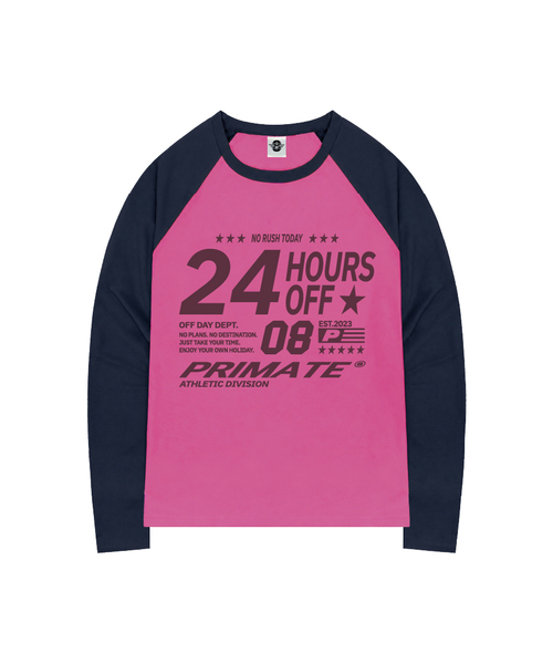 PRIMATE(プライメイト)の「SHIFT オーバーサイズ ビビッド ラグラン ロングスリーブ 全4色(Tシャツ/カットソー・レディース・ネイビー/ピンク/イエロー/レッド・1/2)」の3枚目の写真