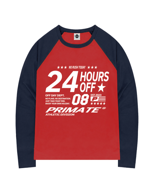 PRIMATE(プライメイト)の「SHIFT オーバーサイズ ビビッド ラグラン ロングスリーブ 全4色(Tシャツ/カットソー・レディース・ネイビー/ピンク/イエロー/レッド・1/2)」の5枚目の写真