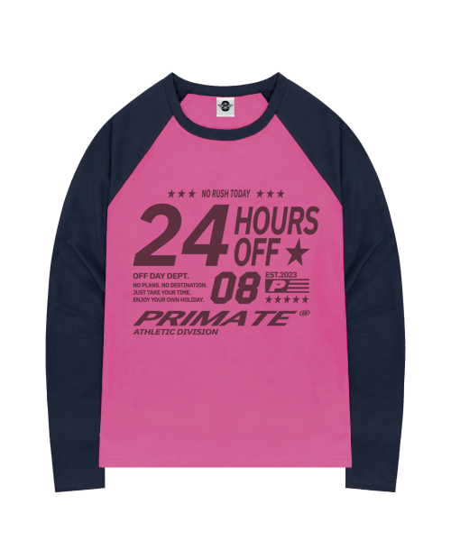 PRIMATE(プライメイト)の「SHIFT オーバーサイズ ビビッド ラグラン ロングスリーブ 全4色(Tシャツ/カットソー・レディース・ネイビー/ピンク/イエロー/レッド・1/2)」の6枚目の写真